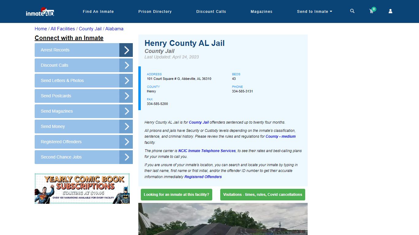 Henry County AL Jail - Inmate Locator - Abbeville, AL