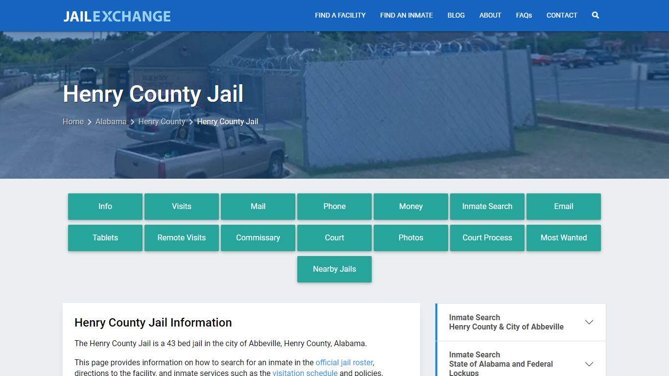 Henry County Jail, AL Inmate Search, Information